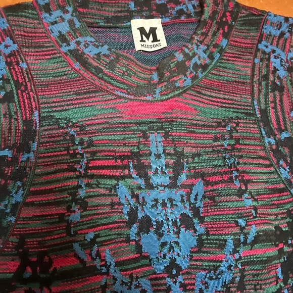 Missoni Elegant Purple and Blue Patterned Midi Dress - Picture 3 of 3